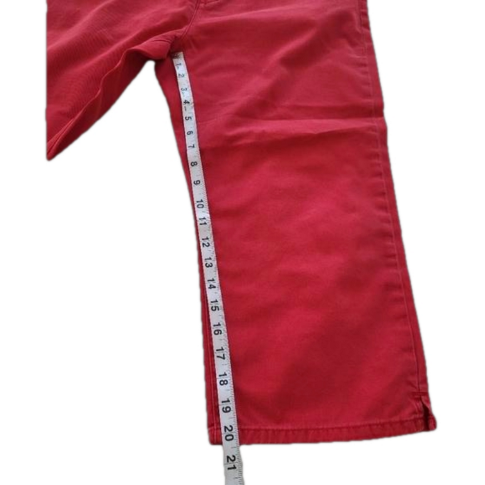 Ralph Lauren RLR Lauren Jeans Co Red Classic Midcalf Capris Size 10 - Picture 6 of 8